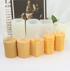 13840 Homemade Beeswax Candle Mould Silicone Honeycomb Candle Mold