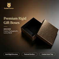 Boîte cadeau rigide noire haut de gamme pour bijoux avec doublure en carton ondulé auto-élevant bronzé pour l'affichage de colliers, bagues et bracelets
