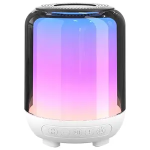 Altavoz Bluetooth portátil Luz nocturna LED y efectos de iluminación de color Dreamy Glass Bluetooth Sound Sleeper