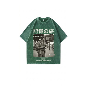 Camiseta Vintage de Estilo Japonés para <span class=keywords><strong>Hombre</strong></span>, con Estampado de Fotos en Blanco y Negro con Efecto de Película, <span class=keywords><strong>Ropa</strong></span> con Diseño de Recuerdo de Viaje Otoñal - Product Image 2