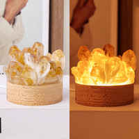 Lampe diffuseur en cristal de quartz naturel, baguette de cristal, lumière d'ambiance originale et créative pour la maison, la chambre à coucher, coffret cadeau de Noël