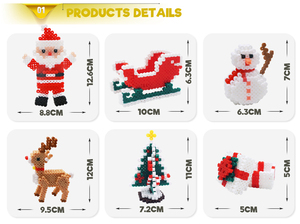 <span class=keywords><strong>Perles</strong></span> à fusionner, kits de <span class=keywords><strong>perles</strong></span> à repasser, série de Noël 3D, bricolage éducatif et artisanat créatif pour enfants, développement de la motricité fine - Product Image 3