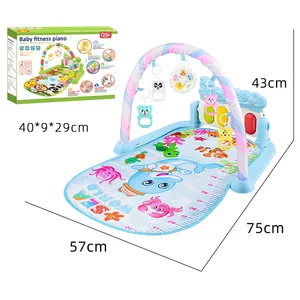 Multi Functional 2 in 1 Infant Piano Sleeping Blanket With Music and Light Baby Play Mat Baby Walker With Early Educational Toy