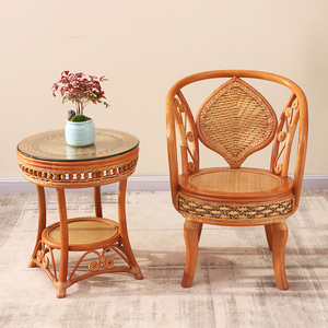 Rotin naturel 3 pièces ensemble balcon salon <span class=keywords><strong>de</strong></span> thé meubles compact chaise longue dossier tabouret <span class=keywords><strong>bain</strong></span> <span class=keywords><strong>de</strong></span> <span class=keywords><strong>soleil</strong></span> ensemble usine directe - Product Image 4
