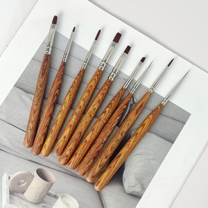 Factory Custom-made Original Wood Rod Nail <b>Brush</b> High-end Nail <b>Brush</b> Nail Salon Professional Supplier - Product Image 4