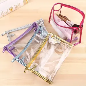 Bolsa de plástico transparente impermeable para maquillaje para mujer, bolsa de viaje para regalo, promoción, Pvc transparente