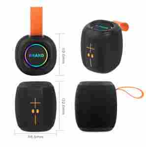 Premium Bluetooth 5.3 RGB Atmosphere <b>Speaker</b> with TWS Stereo Sound Durable Fabric Mesh Cover for Gym Fitness Home Office Desktop - Product Image 3