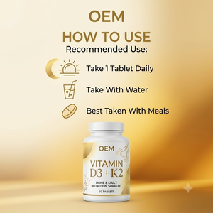 วิตามินดี3+เค2 ชนิดเม็ด 25mcg 100mcg บำรุงกระดูก 60 เม็ด บรรจุภัณฑ์แบบแพ็คใหญ่ รับผลิตแบรนด์ส่วนตัว - Product Image 5