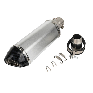 REALZION Pot d'échappement hexagonal en acier inoxydable pour <span class=keywords><strong>moto</strong></span>, placement inférieur, diamètre avant 38/51 mm, remplacement universel neuf - Product Image 4
