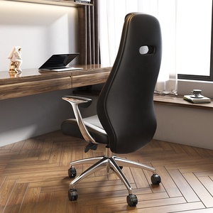 Nouvelle Arrivée <span class=keywords><strong>Chaise</strong></span> <span class=keywords><strong>de</strong></span> <span class=keywords><strong>Bureau</strong></span> <span class=keywords><strong>de</strong></span> Direction Noire en Cuir à Dossier Haut avec Appuie-tête en Maille Respirante - Product Image 3