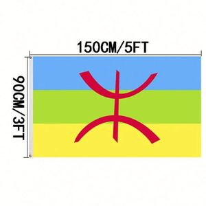Hot Selling Direct Supply 100% Polyester Custom Design Premium Quality Fast Delivery Amazigh <b>Flag</b> for Event - Product Image 1