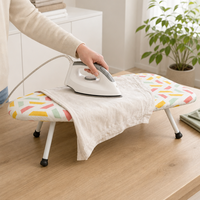Tabla de Planchar Plegable Portátil con Superficie de Aglomerado y Patas Metálicas, Certificación CE