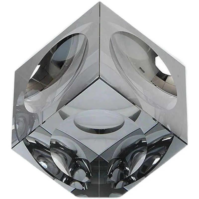 3D 크리스탈 큐브 레이저 새겨진 크리스탈 보석 큐브 유럽 창조적 인 오목 크리스탈