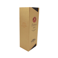 Custom Size Recyclable Luxury Paper Cardboard Champagne Bottle Box Magnetic Folding Wine Bottle Packaging Black Gift Box