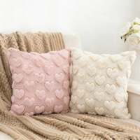 Housse de coussin carrée en peluche confortable, style nordique, pour canapé d'hôtel, chambre à coucher, décoration de chevet