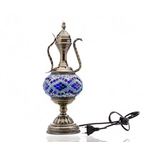 Offre Spéciale nouveau personnaliser métal verre matériel fait à la main bricolage Led E14 turc mosaïque lampe Kit lampe pour la décoration de la maison