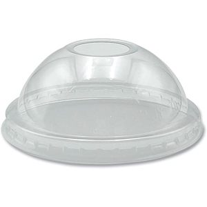 Boardwalk 9 Oz. to 10 Oz. PET <b>Cold</b> <b>Cup</b> Dome Lids Clear Disposable Lids 100/Pack - Product Image 4