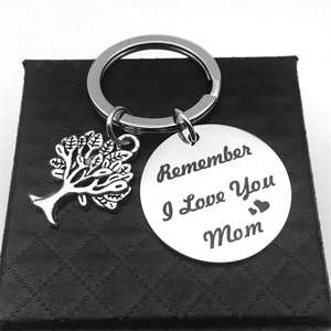 Regalo de mamá/madre e hija para madre Llavero de acero inoxidable Llavero grabado - Product Image 5
