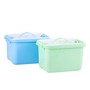 Récipient de stockage en plastique de haute qualité de 12L avec couvercle et poignée sécurisés, idéal pour l'organisation de la maison et la vente directe d'usine - Product Image 4