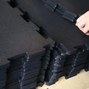 Spor salonu ağırlık kaldırma elastik zemin mat EPDM parçacıklar fabrika doğrudan hairSawtooth ekleme sargı malzemesi