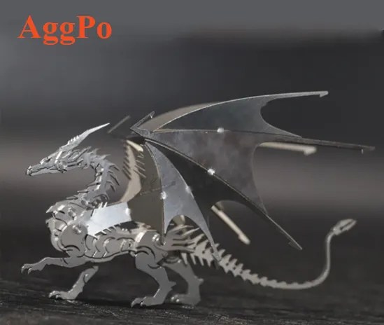 Dragon Series 3D Metall puzzle DIY Modellbau sätze zusammenbauen Laser geschnittene Stichs äge