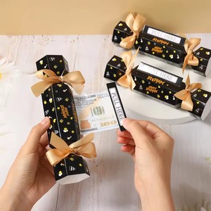 Pochette à tirette d'<span class=keywords><strong>anniversaire</strong></span> surprise en or noir DIY Cadeaux de fête personnalisés Tirelire Style <span class=keywords><strong>carte</strong></span> de voeux - Product Image 2