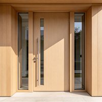 Portes d'entrée élégantes en bois massif pour ferme et garage avec surface anti-rayures et bordure de précision