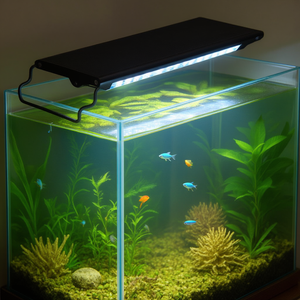 Luz para acuario de 14W, LED de espectro completo RGB regulable para peceras de agua dulce de 12-18 pulgadas, con carcasa de aleación de aluminio. - Product Image 2