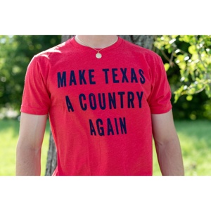 TD rendere il Texas un paese di nuovo modello solido Fitness ed elezione t-shirt stampata con metodo serigrafato - Product Image 3