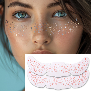 Pegatinas <span class=keywords><strong>de</strong></span> Tatuajes Temporales para <span class=keywords><strong>Cara</strong></span> y Cuerpo, con Purpurina, Impermeables, No Tóxicas, Ecológicas, Personalizables, Estilo <span class=keywords><strong>Indio</strong></span> Sexy para Mujeres - Product Image 5