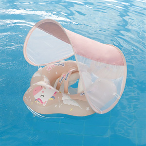 Flotteur <span class=keywords><strong>de</strong></span> bébé d'anneau couché <span class=keywords><strong>de</strong></span> natation gonflable avec l'anneau couché d'auvent avec le pare-soleil pour l'enfant - Product Image 3