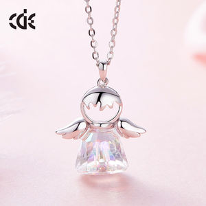 Üretici minimalist kristal fantezi kolye gümüş bayanlar moda mücevherat - Product Image 5