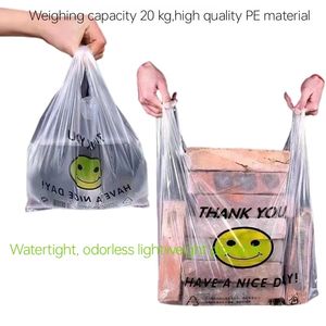 Factory Sales Colourful T-shirt Shopping <b>Bags</b> Custom Hdpe <b>Plastic</b> Stripe T-shirt Die Cut <b>Bags</b> - Product Image 2