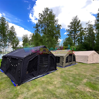 Grande Tente Gonflable 4 Côtés avec Portes, Tente de Camping d'Extérieur Étanche Légère pour 8 Personnes, Idéale pour le Glamping et la Plage