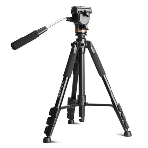 एसएलआर डीएसएलआर डिजिटल कैमरा के लिए Q111S प्रोफेशनल पोर्टेबल ट्रैवल एल्युमीनियम कैमरा ट्राइपॉड और पैन हेड