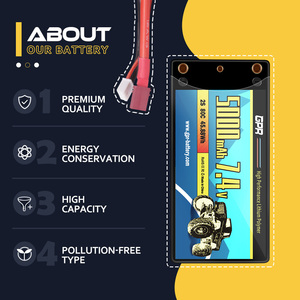 <span class=keywords><strong>Prix</strong></span> usine 7.4V <span class=keywords><strong>5000</strong></span> MAh 2S High C Rate 80C Lithium Lipo Batterie avec Deans T Connecteur pour RC Drone Car - Product Image 2