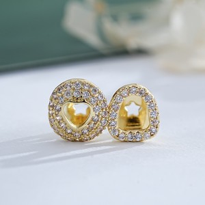 Grillz en forme de cœur or et argent avec micro-incrustation de zircone, bijoux unisexe pour Halloween - Product Image 4