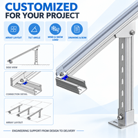 Support de montage photovoltaïque réglable sur mesure certifié CE, structure de support à fentes pour installation au sol
