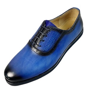 Chaussures habillées pour hommes en cuir véritable, style Oxford, bout rond, à lacets, respirantes, pour le bureau et la carrière, toutes saisons, semelle extérieure en caoutchouc, cuir de vachette - Product Image 4
