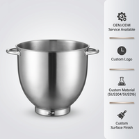 Pièces de mixeur en acier inoxydable 10QT, grande capacité, durables, résistantes à l'eau, pour usage domestique, commercial, en camping-car, extérieur, pâtisserie, salades, hôtels