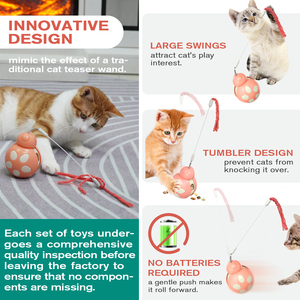 Uğur böceği akan şerit eksik gıda oyuncak genç kedi davranış eğitmen ters şekil sekiz Wonder cihazı Anti-tilt şasi - Product Image 5