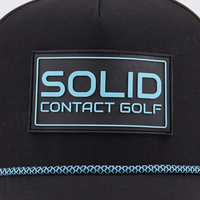 Golfpet met custom logo, dobby dot oxford rubber patch, waterdicht, ademend polyester nylon, gebogen klep, verstelbare sportcap