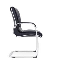Chaise de bureau ergonomique en cuir pivotante avec support lombaire réglable, base métallique, siège de direction, couleur et taille personnalisables pour l'espace de travail