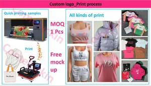 Summer Clothing Women Customize Printed Logo O-Neck Breathable Women 100% Cotton Basic Tees T Shirts Printing Blank T-shirt