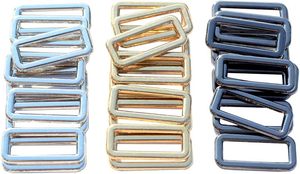 Pcs Inch <b>Thin</b> Belt Bag Die Cast Rectangle <b>Ring</b> Buckles Webbing Strap Loops Adjuster Square Buckle In Color - Product Image 1