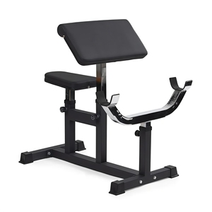 Estación de Pesas Ajustable para Curl de Bíceps, Capacidad de 250 LB, Asiento Ajustable, Reposabrazos Ajustable, Barras Resistentes - Product Image 1