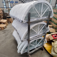 Ventanas y Puertas Abatibles de PVC con Diseño de Arco Simple de 48 x 60, Marco OEM con Persianas Enrollables