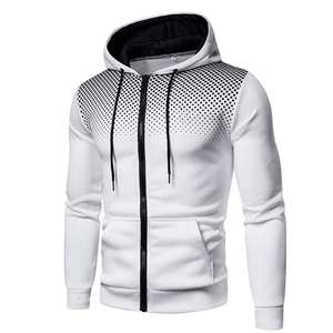 Sudadera con capucha para hombre, de algodón y poliéster, con estampado de vaca elasteno, ropa deportiva, personalizada, resistente, con cremallera, sublimación - Product Image 2