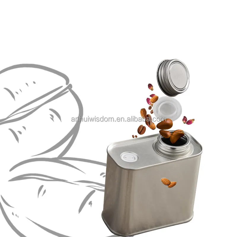 Venta al por mayor mejor calidad de grado alimenticio vacío caja de lata de metal para té café en polvo bebidas embalaje latas