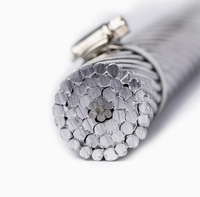 Conducteur toronné en aluminium nu ACSR LGJ 12 brins haute résistance 10 kV, renforcé d'acier, pour l'infrastructure des réseaux électriques, conforme ASTM B232